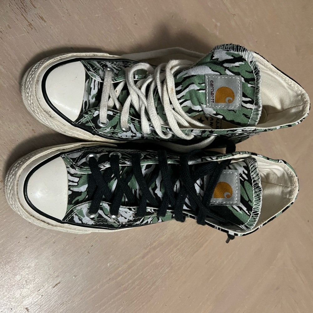 Carhartt WIP Green Camo High-Top Sneakers